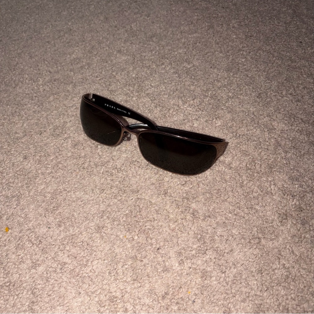 VTG Y2K Prada SPR53F Rosegold Wrap Sunglasses | READ DESCRIPTION